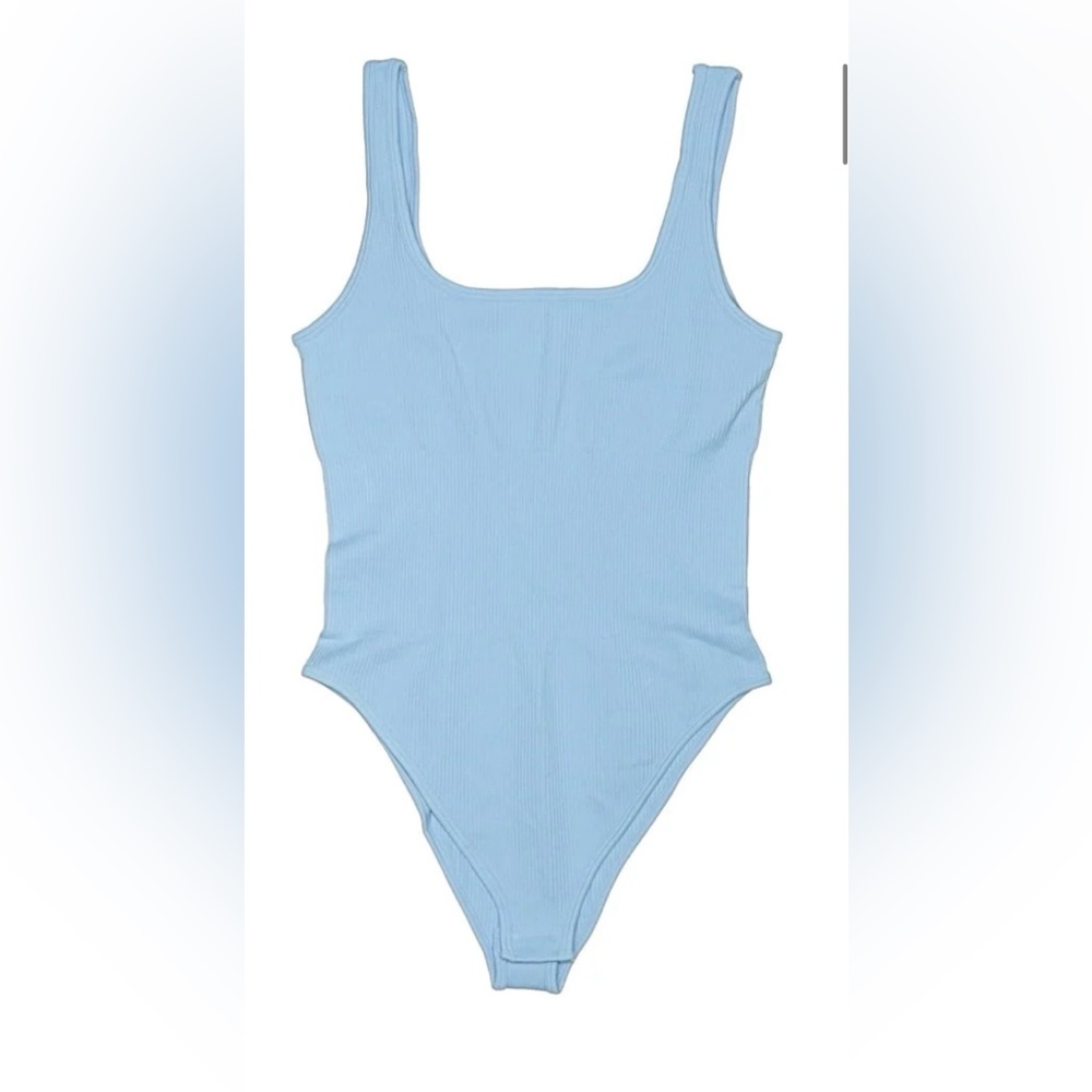 NIB OQQ Light Baby Blue Women’s SZ LG  bodysuit lighter blue like pic 1